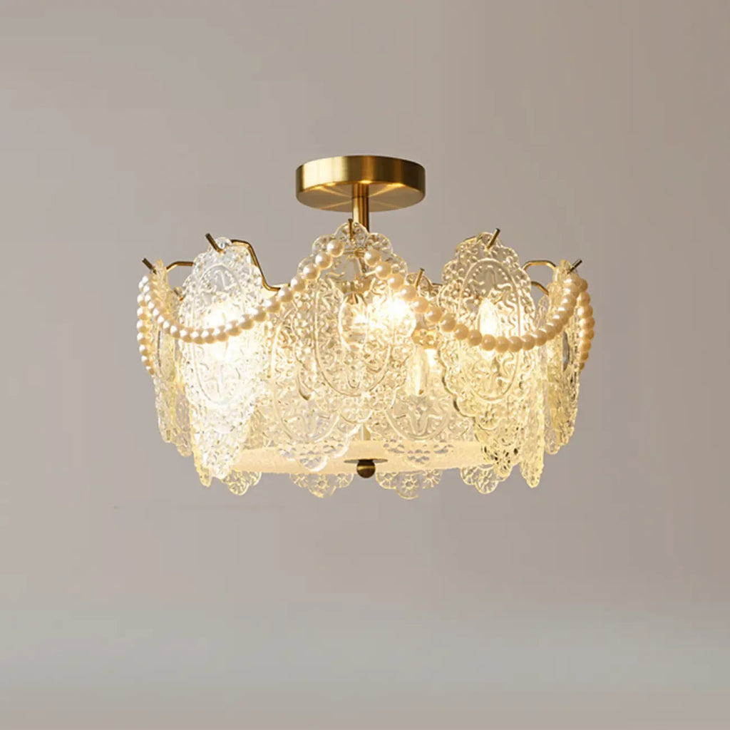 Plafonnier de luxe avec abat-jour d'ambiance pour salon
