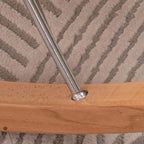 Fauteuil à bascule moderne sans accoudoirs, revêtu de flanelle, avec repose-pieds