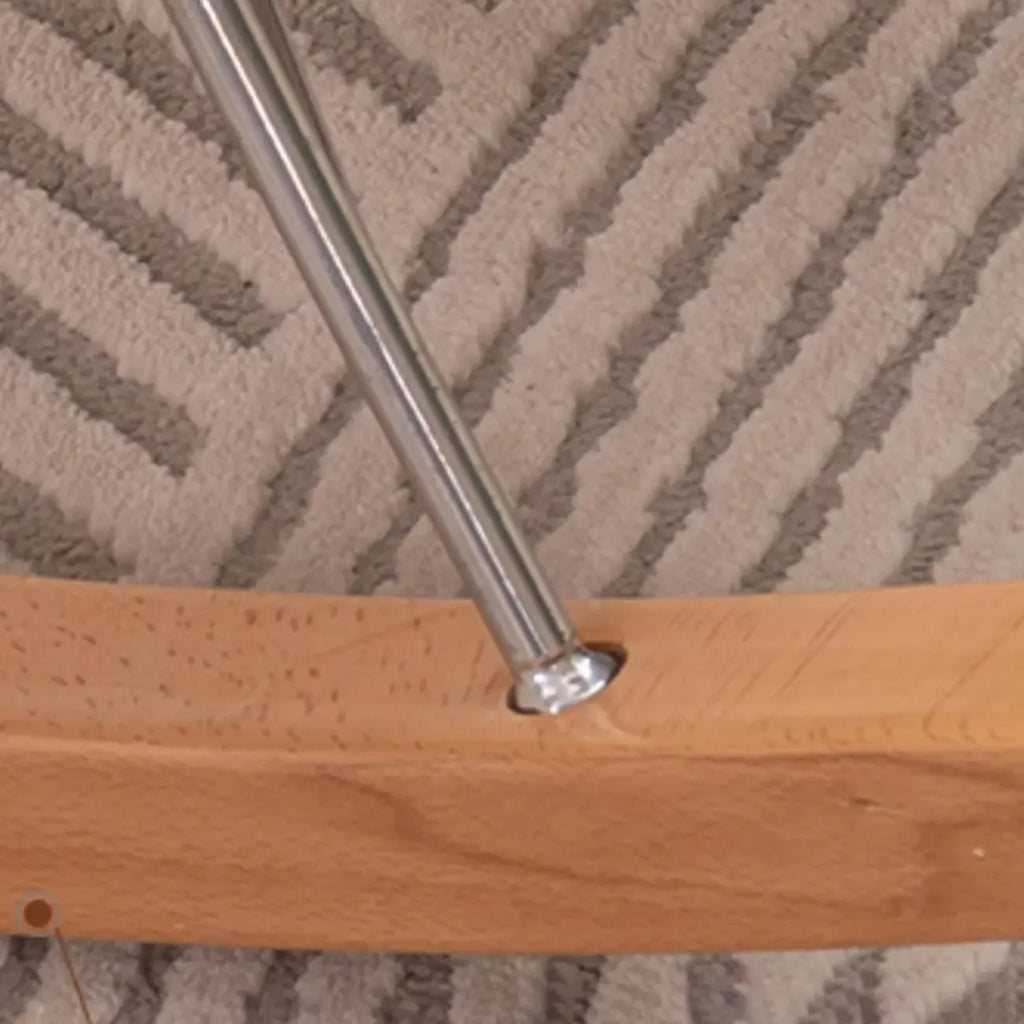 Fauteuil à bascule moderne sans accoudoirs, revêtu de flanelle, avec repose-pieds