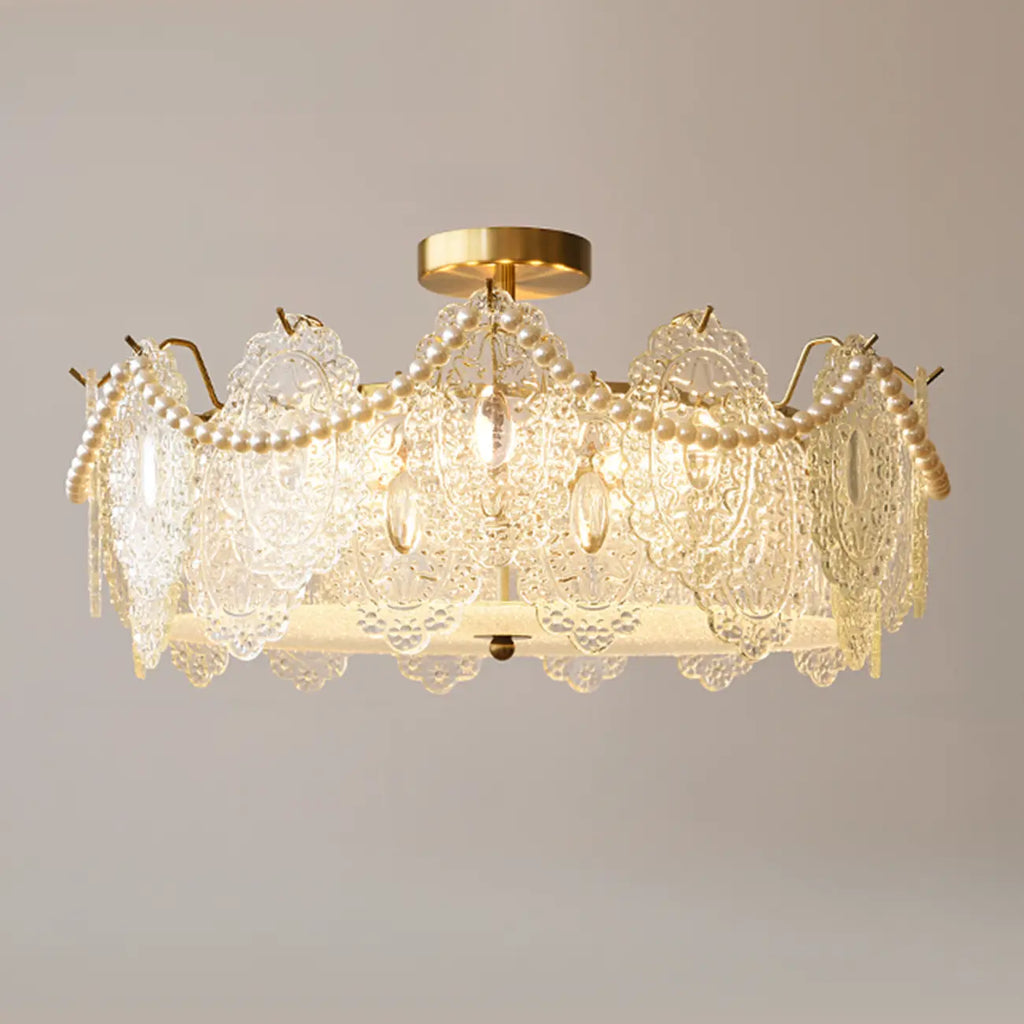 Plafonnier de luxe avec abat-jour d'ambiance pour salon