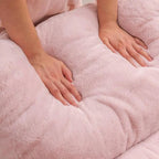 Fauteuil à bascule moderne sans accoudoirs, revêtu de flanelle, avec repose-pieds