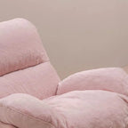 Fauteuil à bascule moderne sans accoudoirs, revêtu de flanelle, avec repose-pieds