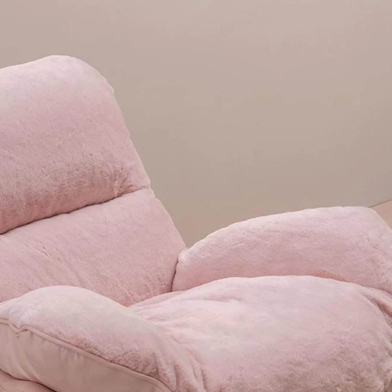 Fauteuil à bascule moderne sans accoudoirs, revêtu de flanelle, avec repose-pieds