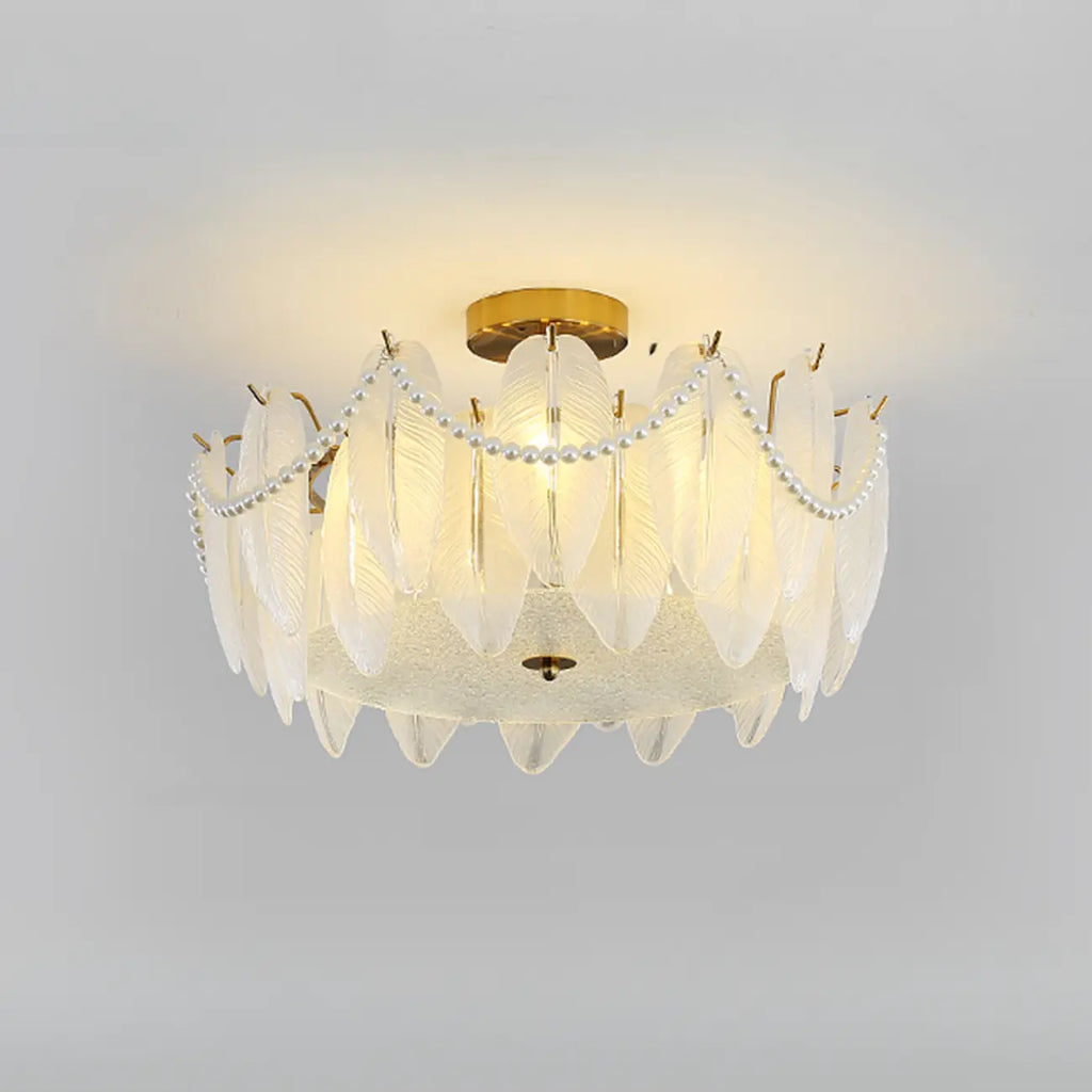 Plafonnier de luxe avec abat-jour d'ambiance pour salon