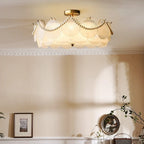 Plafonnier de luxe avec abat-jour d'ambiance pour salon