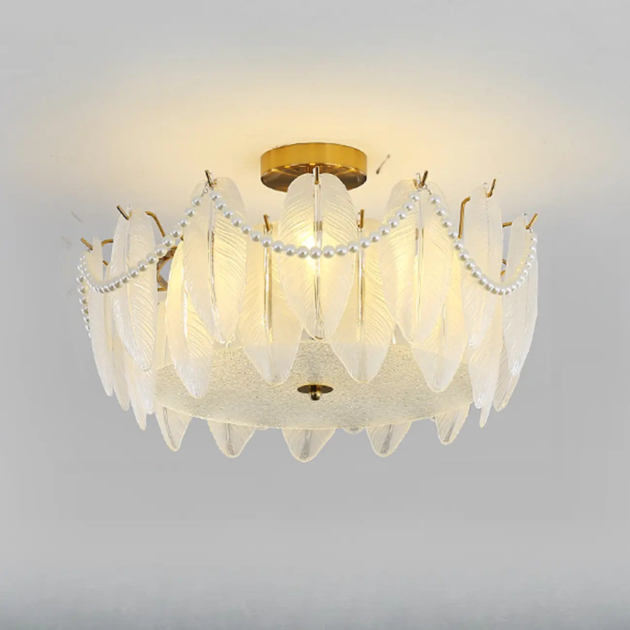 Plafonnier de luxe avec abat-jour d'ambiance pour salon
