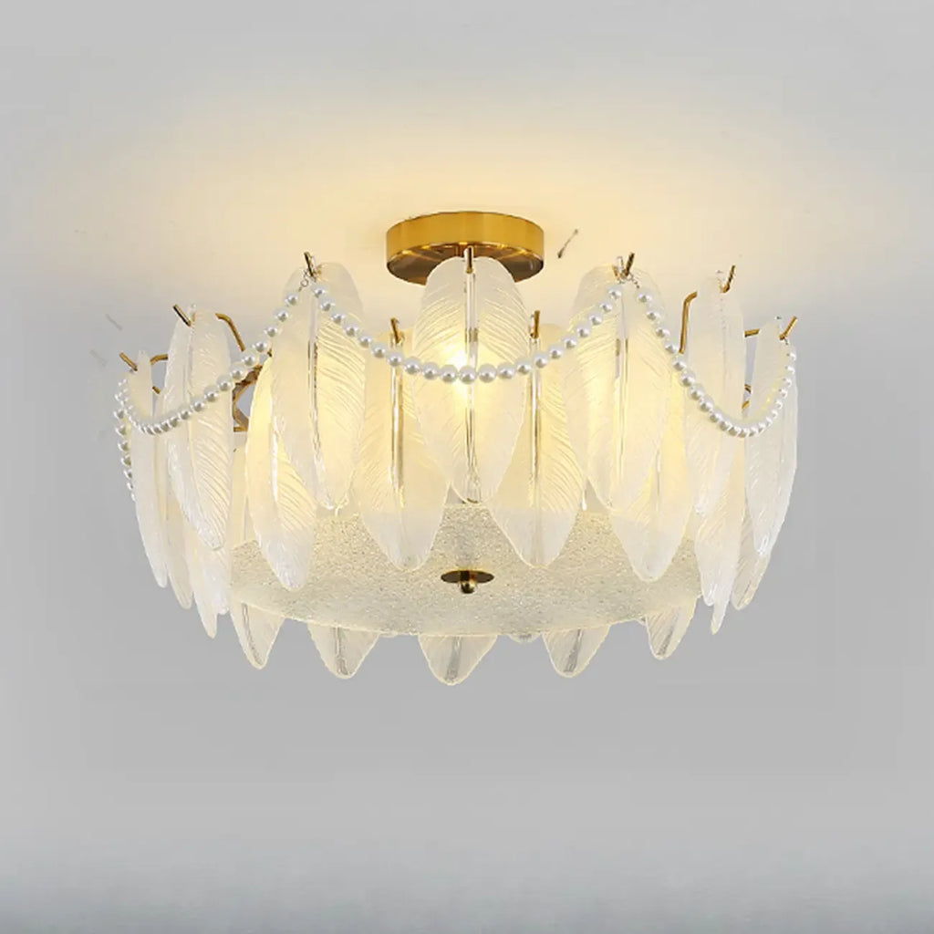 Plafonnier de luxe avec abat-jour d'ambiance pour salon