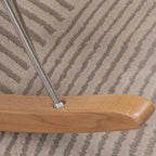 Fauteuil à bascule moderne sans accoudoirs, revêtu de flanelle, avec repose-pieds