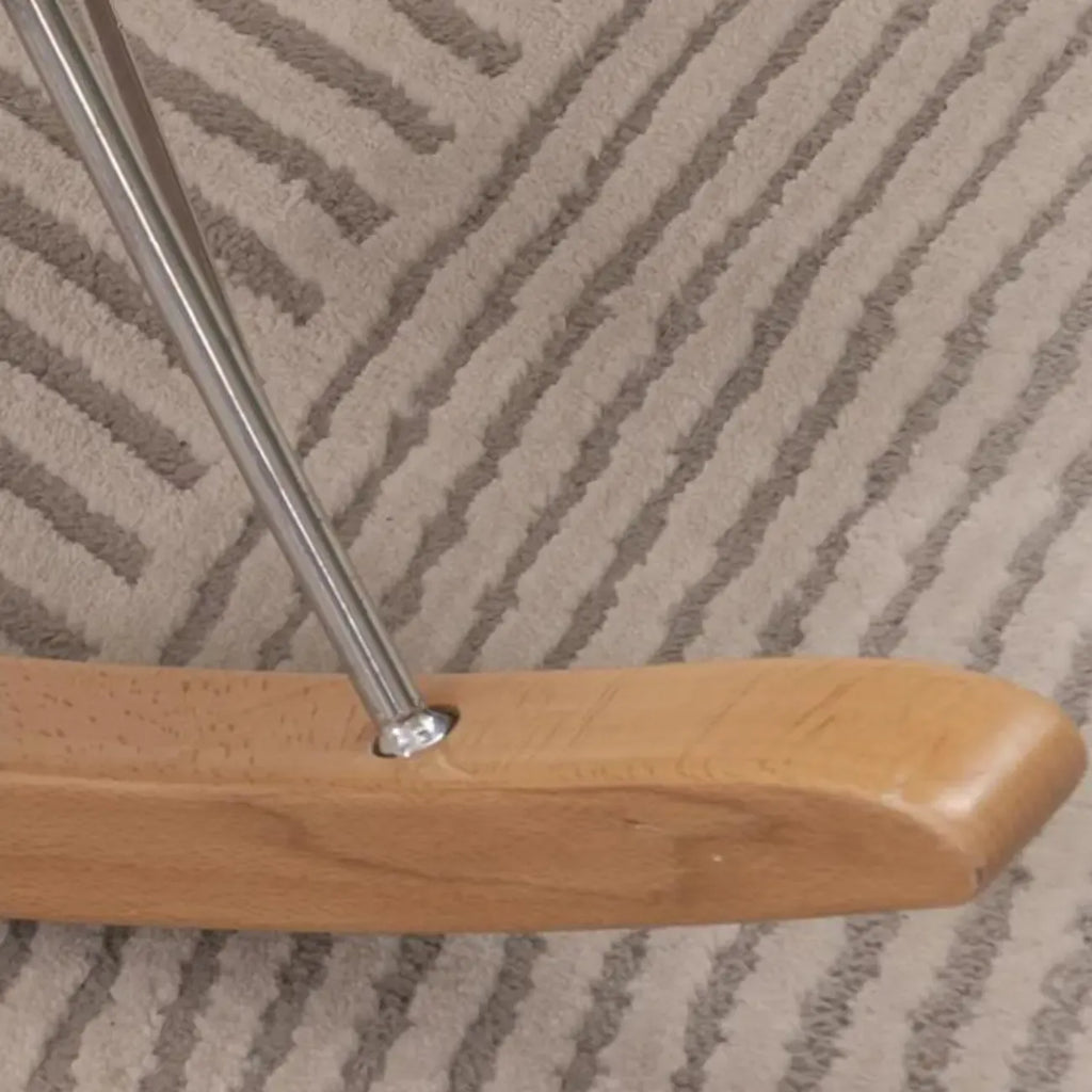 Fauteuil à bascule moderne sans accoudoirs, revêtu de flanelle, avec repose-pieds
