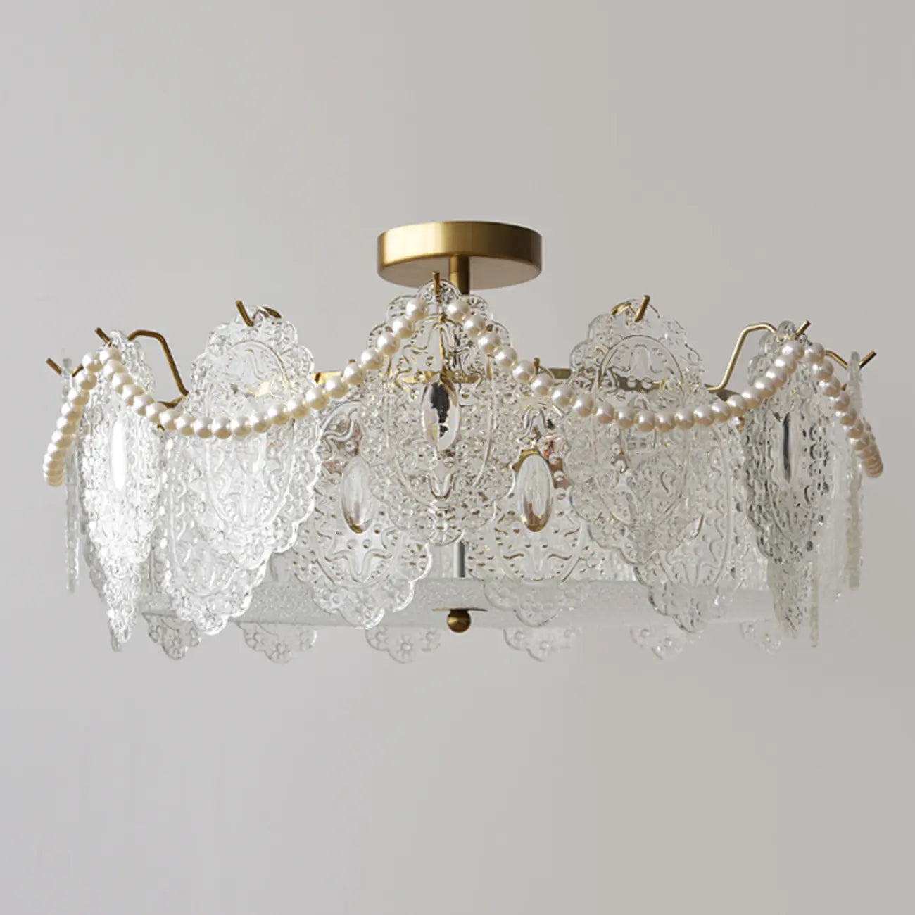 Plafonnier de luxe avec abat-jour d'ambiance pour salon