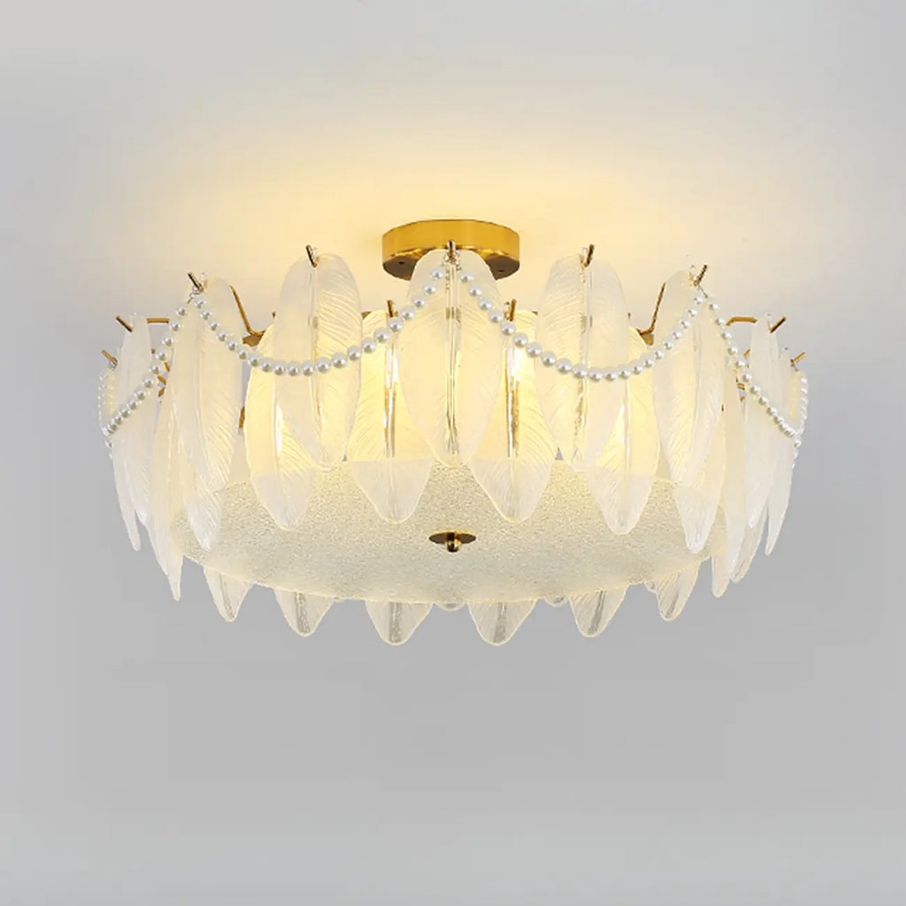 Plafonnier de luxe avec abat-jour d'ambiance pour salon