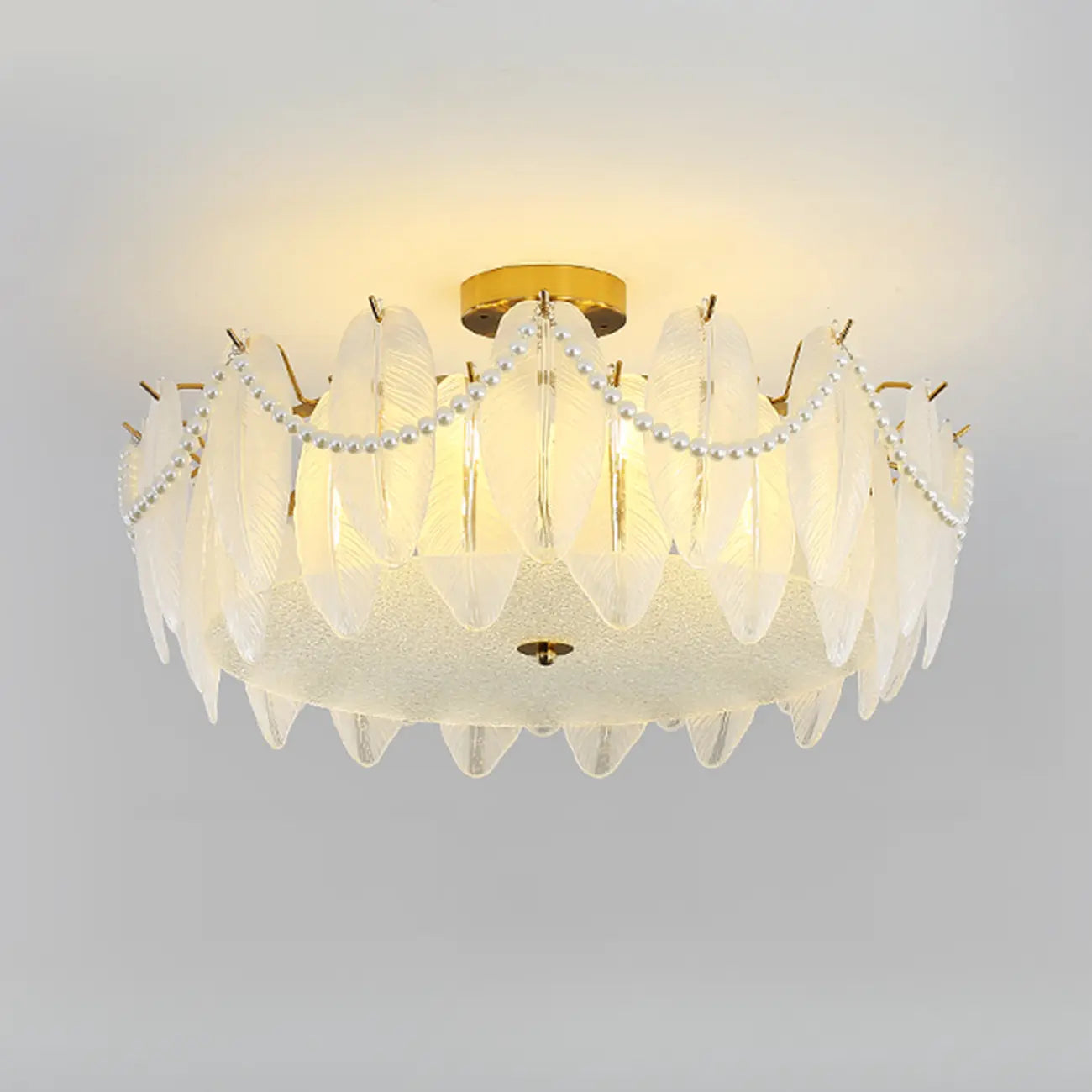 Plafonnier de luxe avec abat-jour d'ambiance pour salon