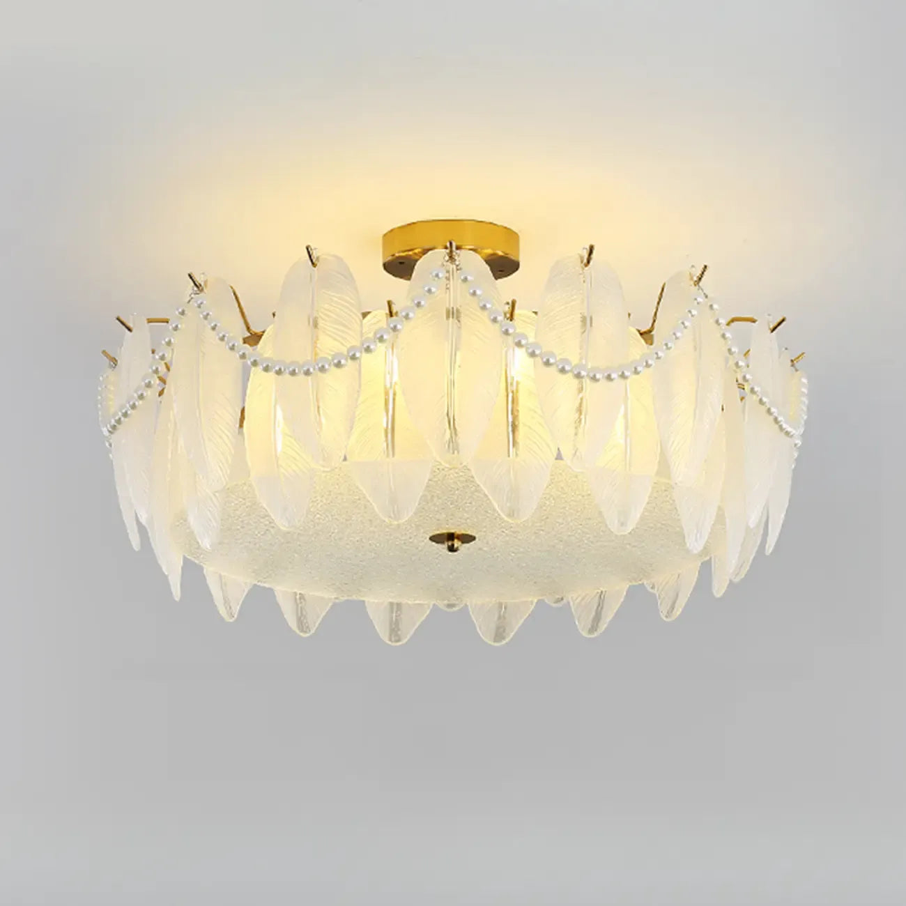 Plafonnier de luxe avec abat-jour d'ambiance pour salon