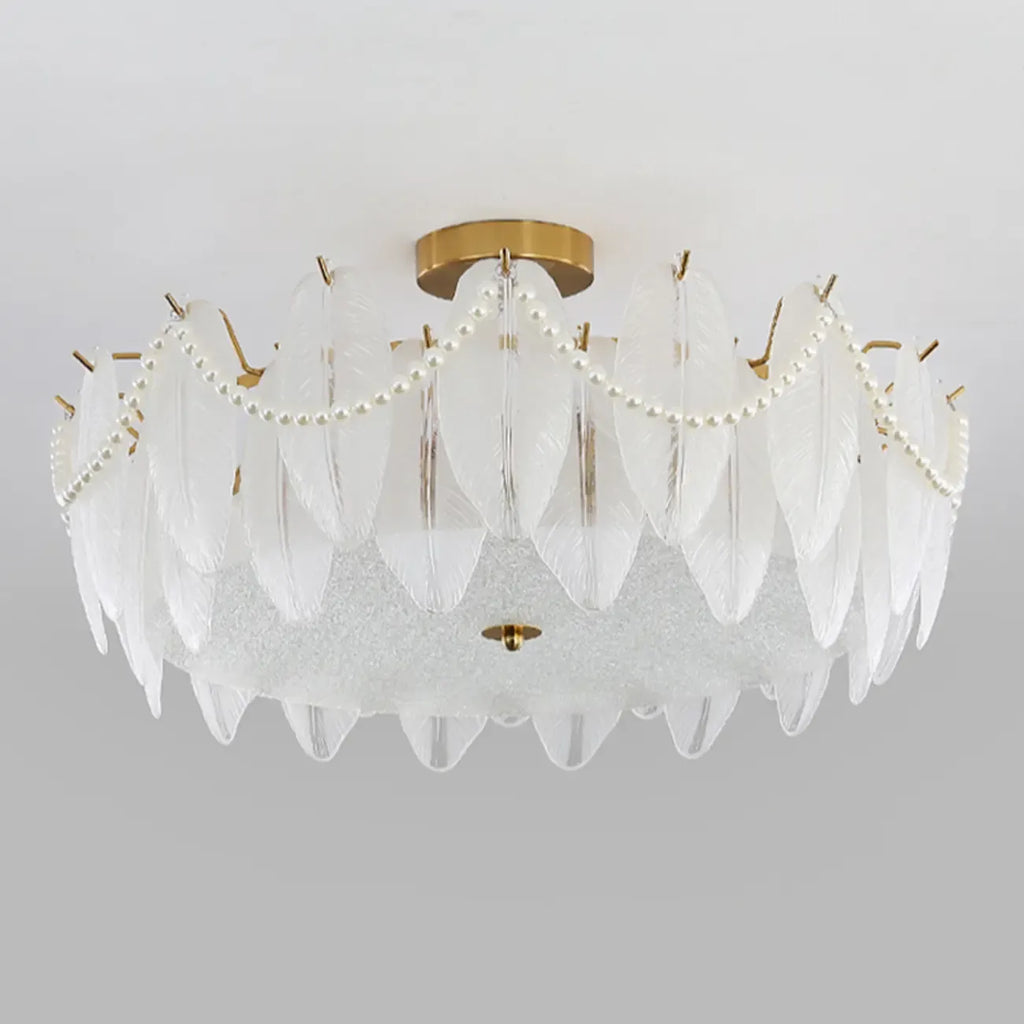 Plafonnier de luxe avec abat-jour d'ambiance pour salon
