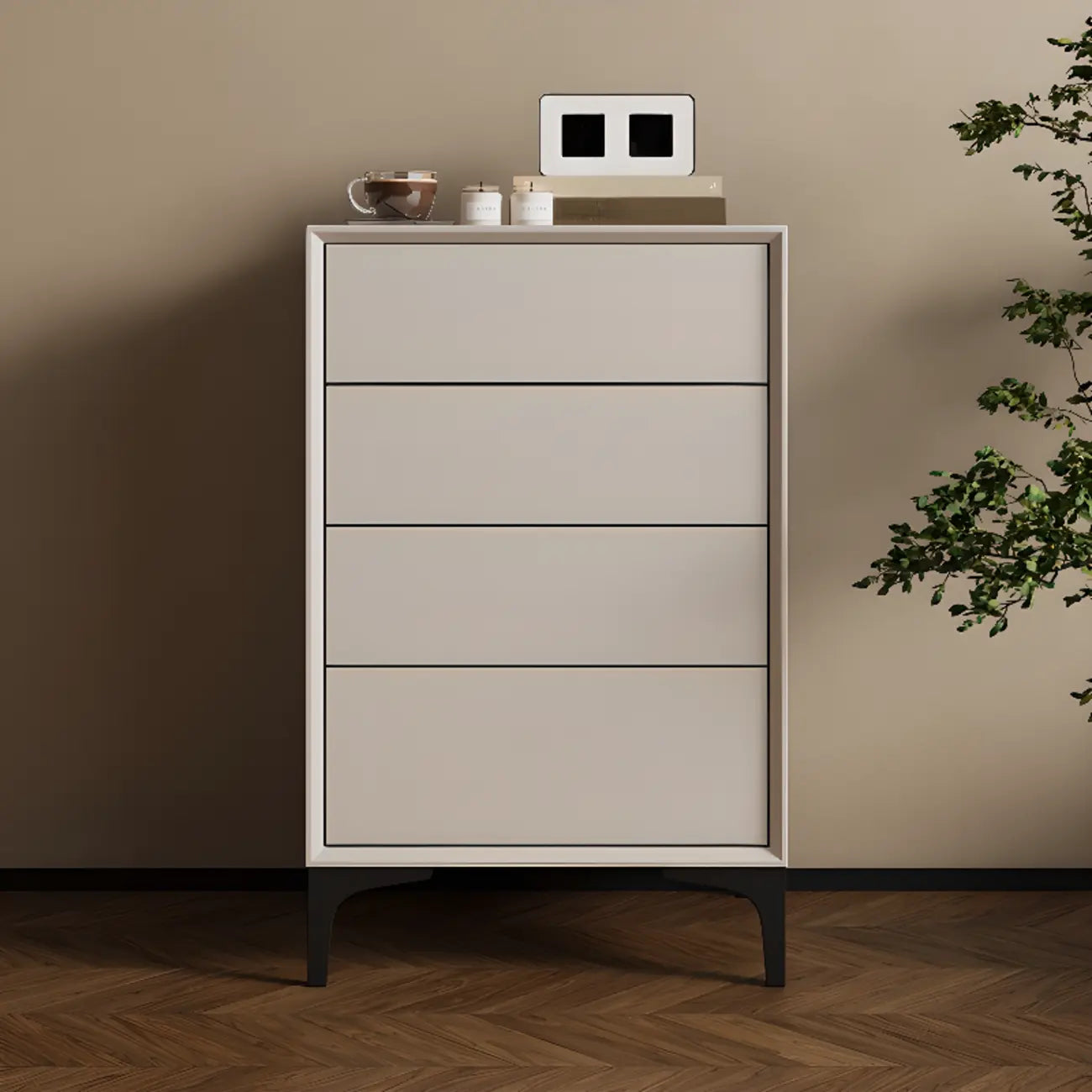 Commode d'appoint autoportante avec tiroirs pour le rangement de la maison