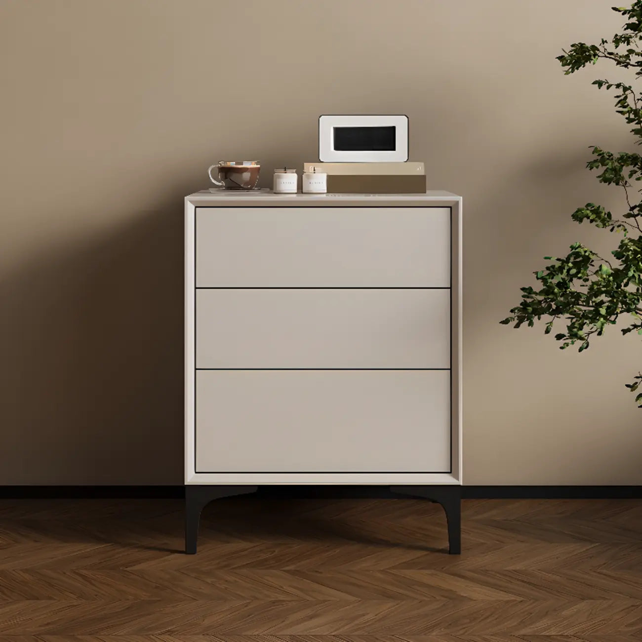 Commode d'appoint autoportante avec tiroirs pour le rangement de la maison