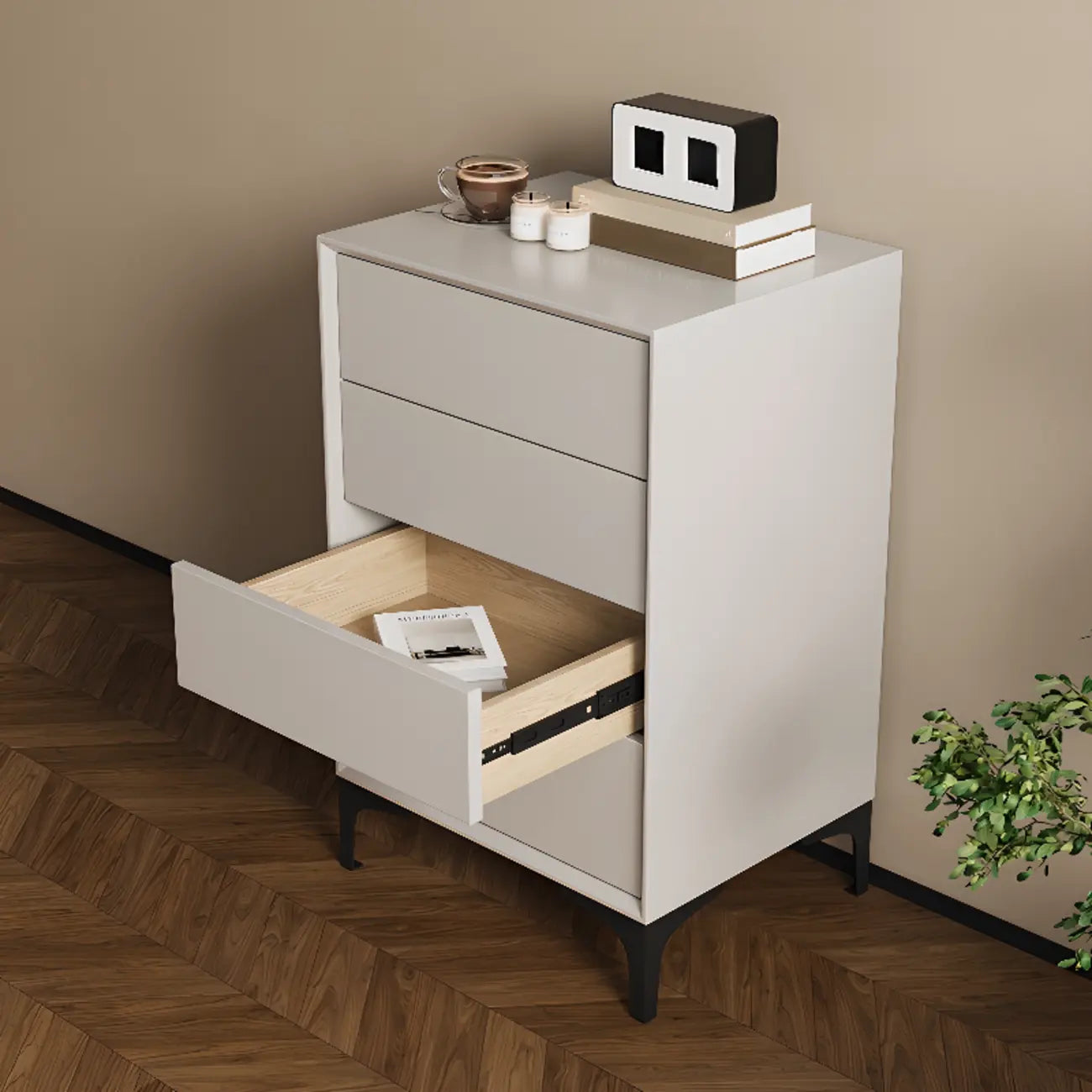 Commode d'appoint autoportante avec tiroirs pour le rangement de la maison