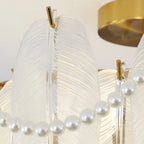 Plafonnier de luxe avec abat-jour d'ambiance pour salon