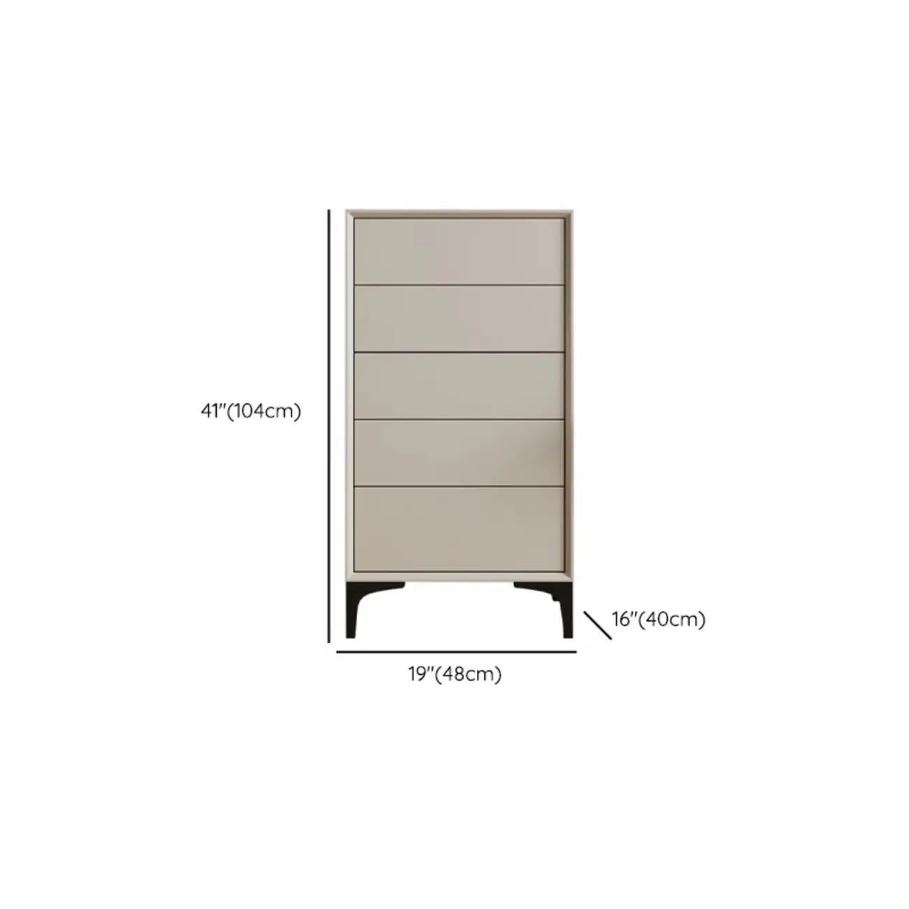 Commode d'appoint autoportante avec tiroirs pour le rangement de la maison