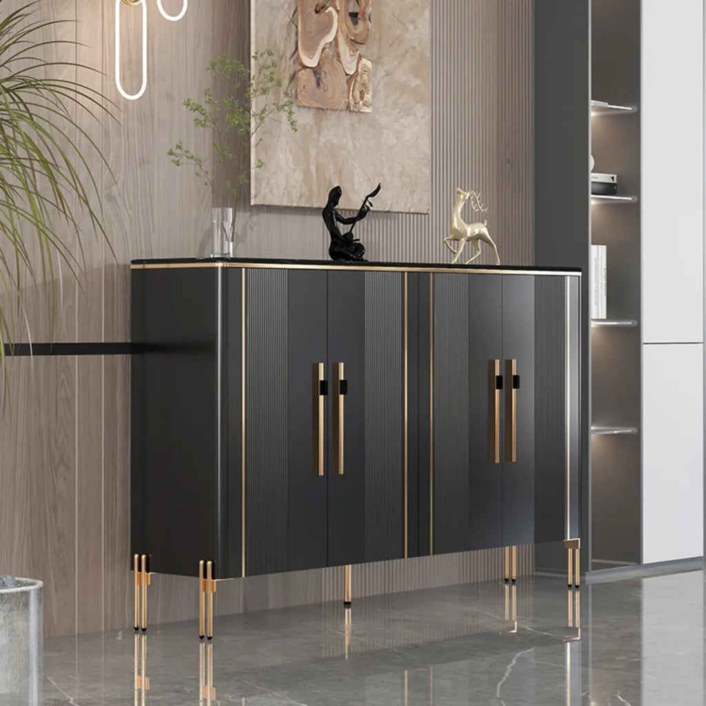 Meuble élégant en bois gris foncé avec design autoportant