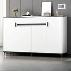 Meuble de cuisine minimaliste en bois blanc avec portes