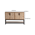 Armoire rustique au fini naturel avec étagère extérieure et porte de grange