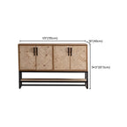Armoire rustique au fini naturel avec étagère extérieure et porte de grange