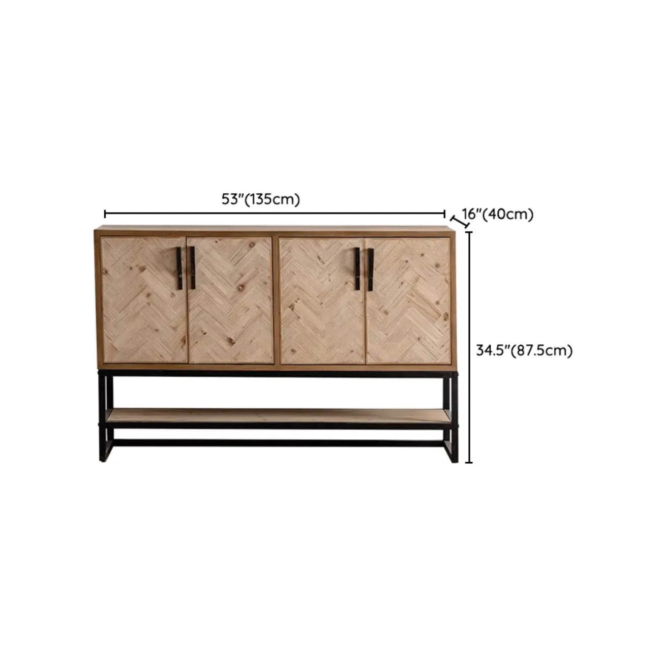 Armoire rustique au fini naturel avec étagère extérieure et porte de grange