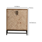 Armoire rustique au fini naturel avec étagère extérieure et porte de grange