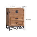 Armoire rustique au fini naturel avec étagère extérieure et porte de grange