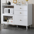 Meuble de cuisine minimaliste en bois blanc avec portes
