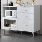 Meuble de cuisine minimaliste en bois blanc avec portes