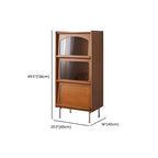 Mobiletto moderno in legno di pino con anta in vetro, 50 cm
