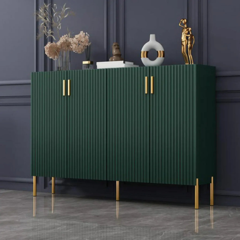Buffet en bois glamour avec étagères et placards