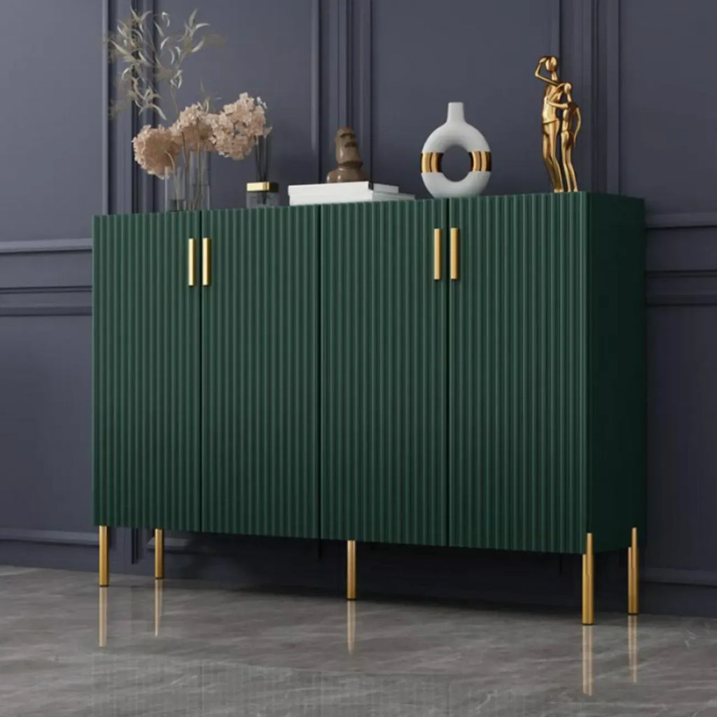 Buffet en bois glamour avec étagères et placards