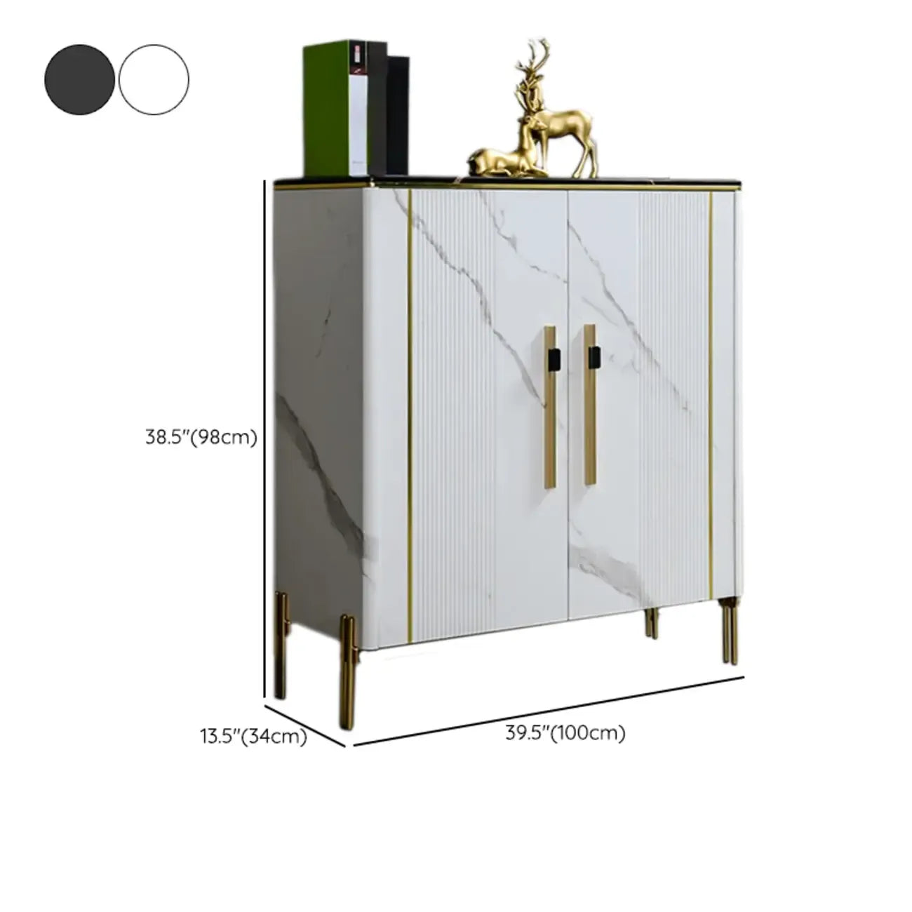 Meuble élégant en bois gris foncé avec design autoportant