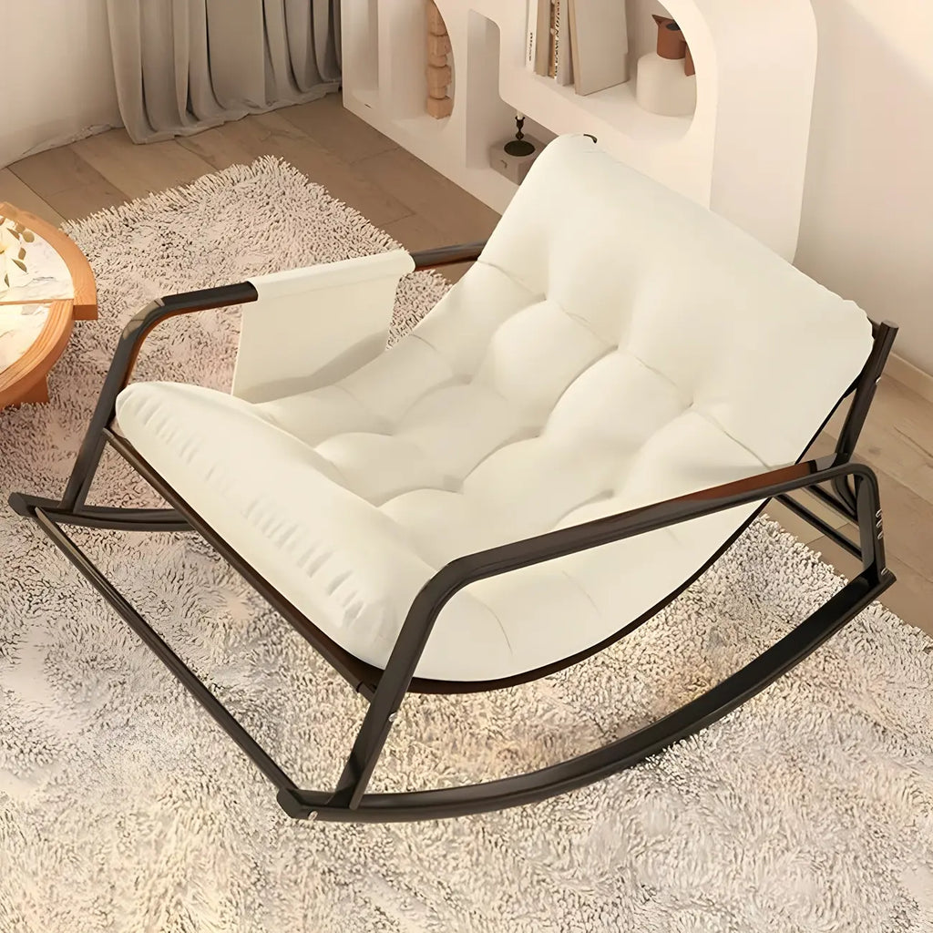 Fauteuil à bascule moderne 2 places rembourré avec accoudoirs droits