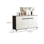 Grand meuble de rangement rectangulaire moderne en bois blanc
