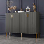 Buffet en bois glamour avec étagères et placards