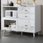 Meuble de cuisine minimaliste en bois blanc avec portes