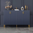 Buffet en bois glamour avec étagères et placards