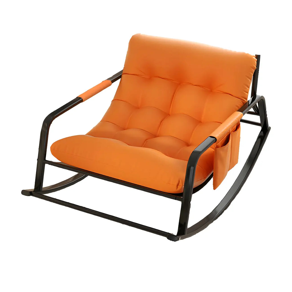 Fauteuil à bascule moderne 2 places rembourré avec accoudoirs droits
