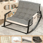Fauteuil à bascule moderne 2 places rembourré avec accoudoirs droits
