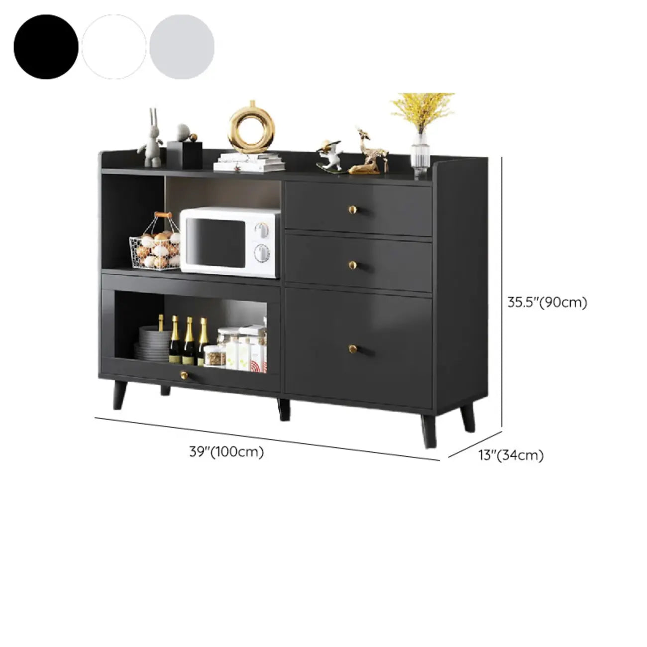 Meuble de cuisine minimaliste en bois blanc avec portes