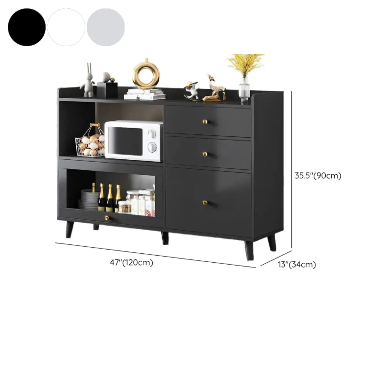Meuble de cuisine minimaliste en bois blanc avec portes