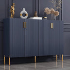 Buffet en bois glamour avec étagères et placards
