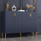 Buffet en bois glamour avec étagères et placards