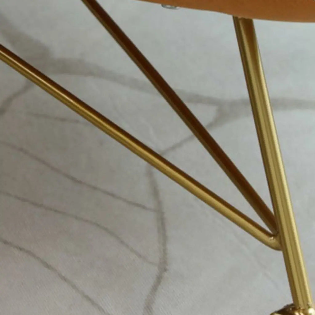 Fauteuil à bascule rembourré avec coussin pour salon