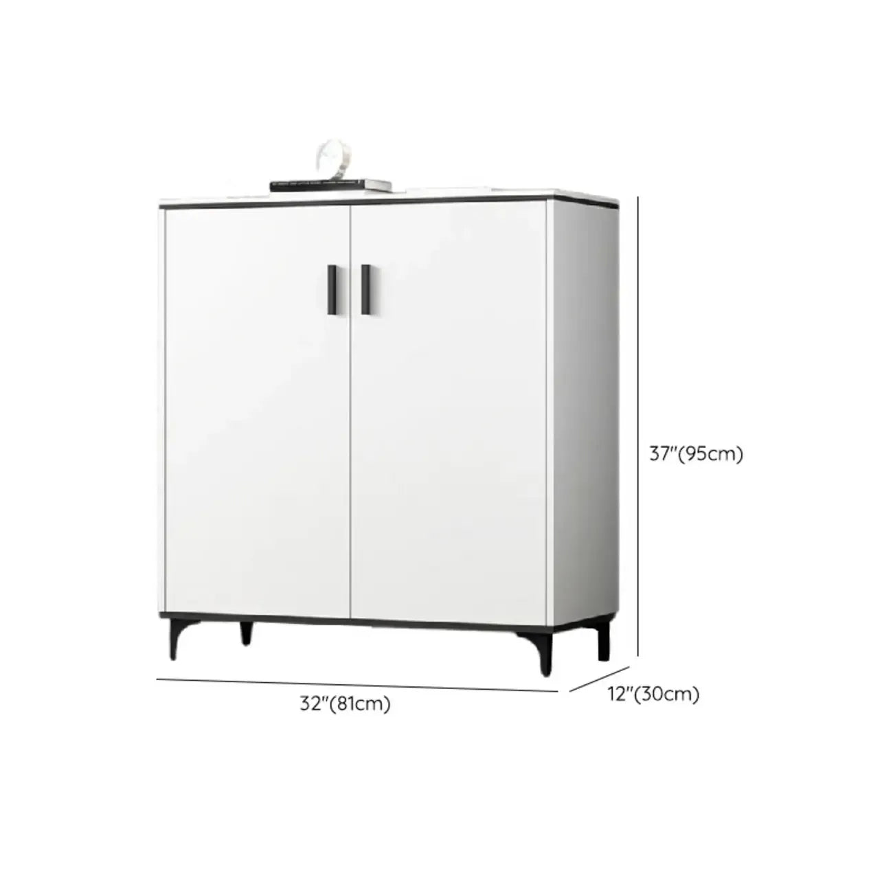 Meuble de cuisine minimaliste en bois blanc avec portes