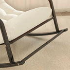 Fauteuil à bascule moderne 2 places rembourré avec accoudoirs droits